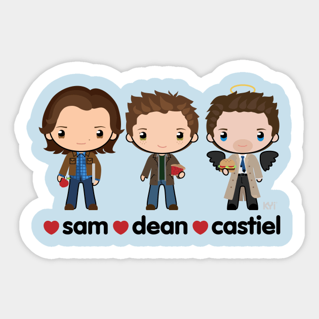 Love Sam, Dean & Castiel Sticker by KYi